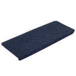 vidaXL Covorașe scări autoadezive, 15 buc., albastru, 65x24,5x3,5 cm