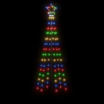 vidaXL Brad de Crăciun conic, 108 LED-uri, multicolor, 70x180 cm
