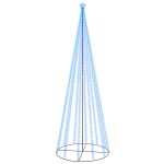 vidaXL Brad de Crăciun conic, 732 LED-uri, albastru, 160x500 cm
