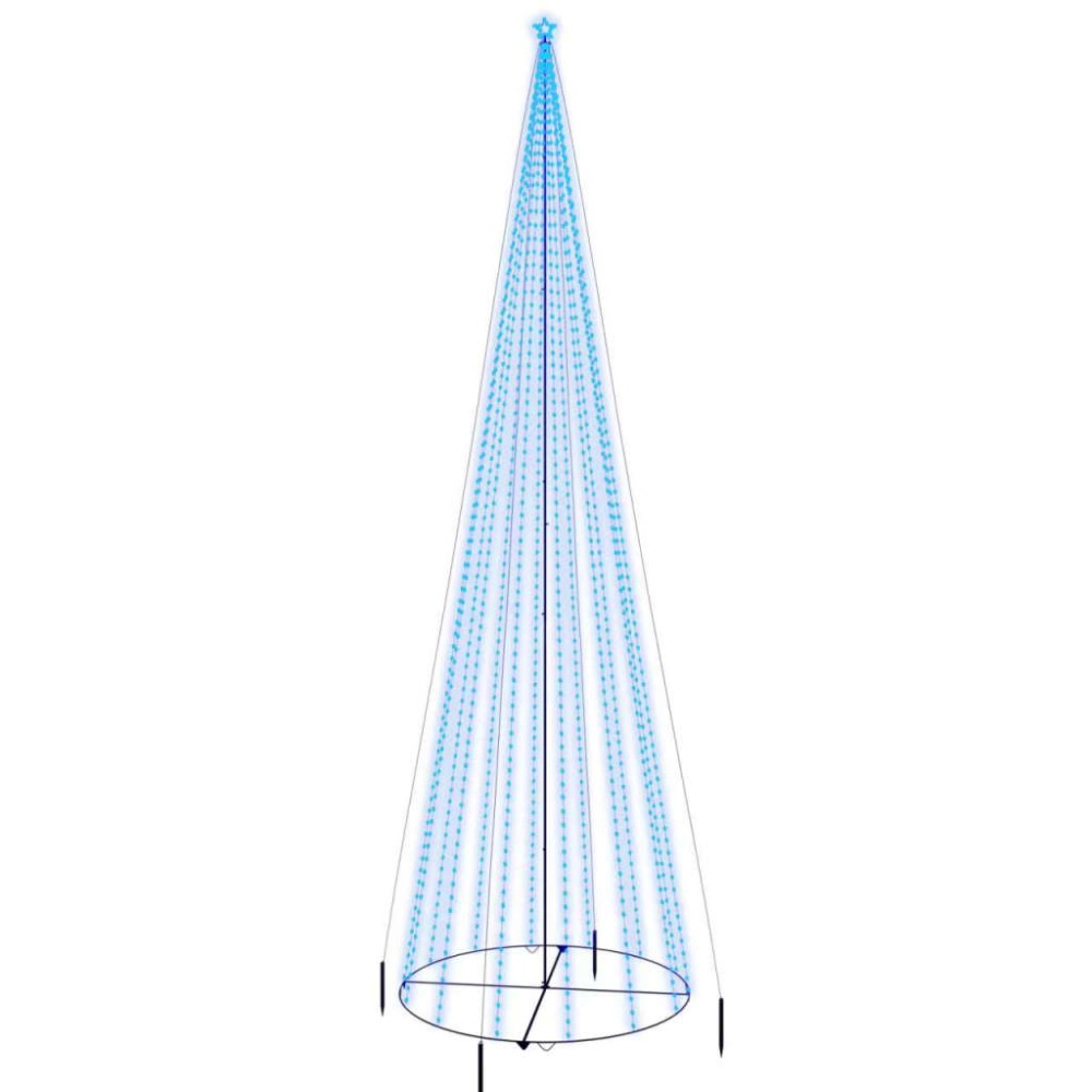 vidaXL Brad de Crăciun conic, 1134 LED-uri, albastru, 230x800 cm