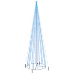 vidaXL Brad de Crăciun conic, 1134 LED-uri, albastru, 230x800 cm