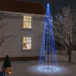 vidaXL Brad de Crăciun conic, 1134 LED-uri, albastru, 230x800 cm