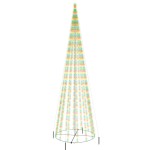 vidaXL Brad de Crăciun conic, 1134 LED-uri, multicolor, 230x800 cm