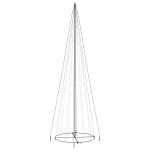 vidaXL Brad de Crăciun conic, 1134 LED-uri, multicolor, 230x800 cm