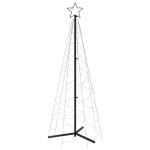 vidaXL Brad de Crăciun conic, 200 LED-uri, alb rece, 70x180 cm