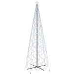 vidaXL Brad de Crăciun conic, 1400 LED-uri, alb rece, 160x500 cm vidaXL Brad de Crăciun conic, 1400 LED-uri, alb rece, 160x500 cm