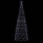 vidaXL Brad de Crăciun conic, 1400 LED-uri, alb rece, 160x500 cm vidaXL Brad de Crăciun conic, 1400 LED-uri, alb rece, 160x500 cm