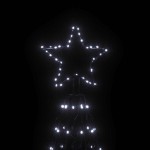 vidaXL Brad de Crăciun conic, 1400 LED-uri, alb rece, 160x500 cm vidaXL Brad de Crăciun conic, 1400 LED-uri, alb rece, 160x500 cm