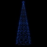 vidaXL Brad de Crăciun conic, 1400 LED-uri, albastru, 160x500 cm vidaXL Brad de Crăciun conic, 1400 LED-uri, albastru, 160x500 cm