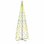 vidaXL Brad de Crăciun conic, 1400 LED-uri, multicolor, 160x500 cm vidaXL Brad de Crăciun conic, 1400 LED-uri, multicolor, 160x500 cm