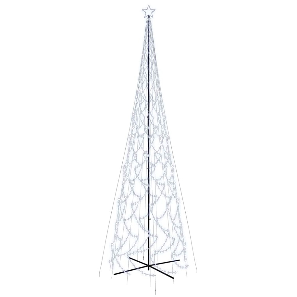 vidaXL Brad de Crăciun conic, 3000 LED-uri, alb rece, 230x800 cm