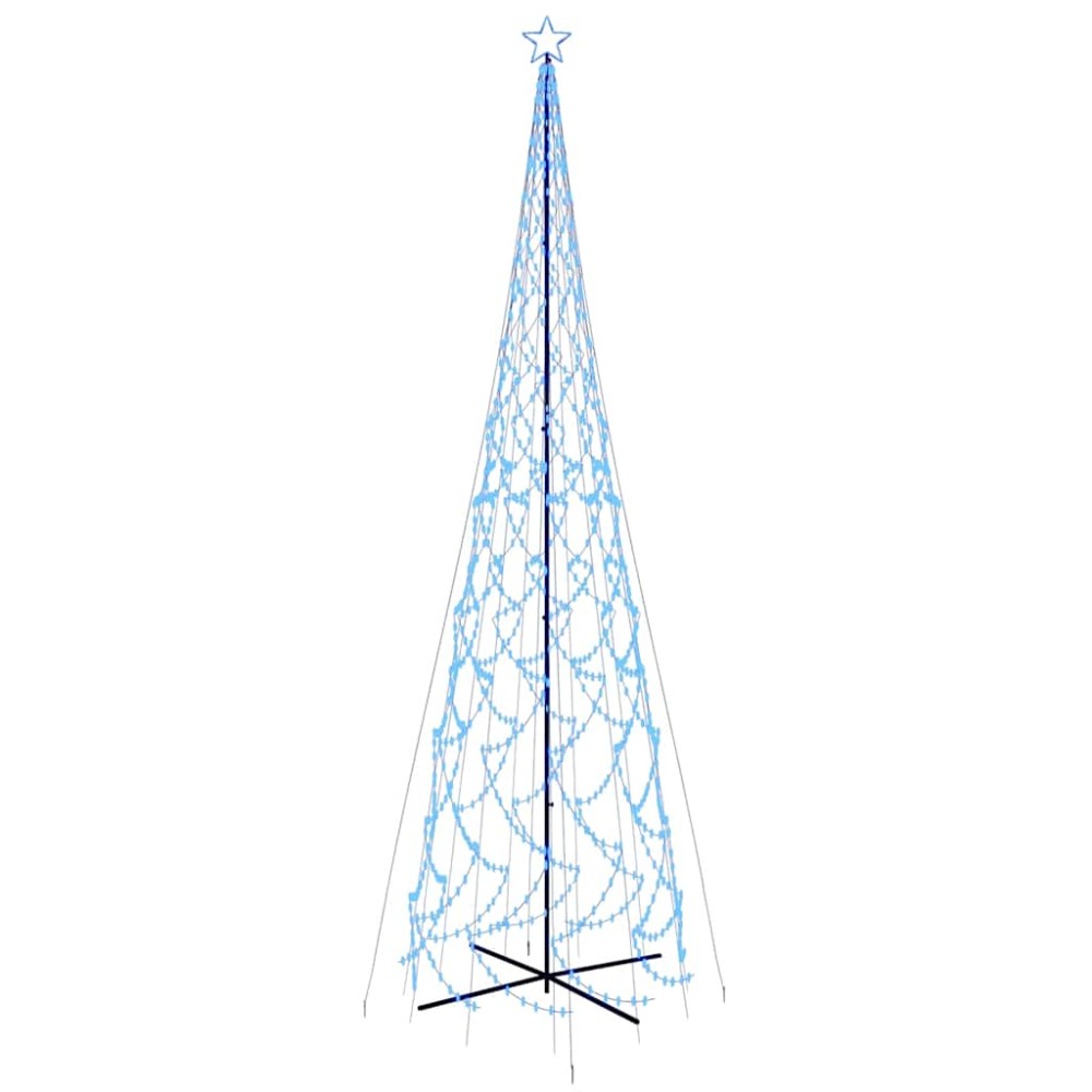 vidaXL Brad de Crăciun conic, 3000 LED-uri, albastru, 230x800 cm