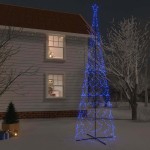 vidaXL Brad de Crăciun conic, 3000 LED-uri, albastru, 230x800 cm vidaXL Brad de Crăciun conic, 3000 LED-uri, albastru, 230x800 cm