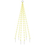 vidaXL Brad de Crăciun pe catarg, 108 LED-uri, alb cald, 180 cm vidaXL Brad de Crăciun pe catarg, 108 LED-uri, alb cald, 180 cm