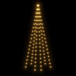 vidaXL Brad de Crăciun pe catarg, 108 LED-uri, alb cald, 180 cm vidaXL Brad de Crăciun pe catarg, 108 LED-uri, alb cald, 180 cm