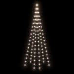 vidaXL Brad de Crăciun pe catarg, 108 LED-uri, alb rece, 180 cm