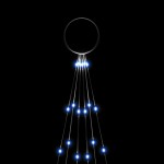 vidaXL Brad de Crăciun pe catarg, 108 LED-uri, albastru, 180 cm