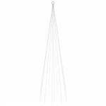 vidaXL Brad de Crăciun pe catarg, 310 LED-uri, alb cald, 300 cm