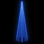 vidaXL Brad de Crăciun pe catarg, 310 LED-uri, albastru, 300 cm