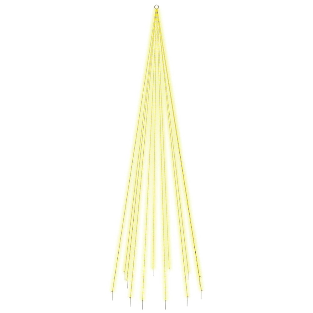 vidaXL Brad de Crăciun pe catarg, 732 LED-uri, alb cald, 500 cm