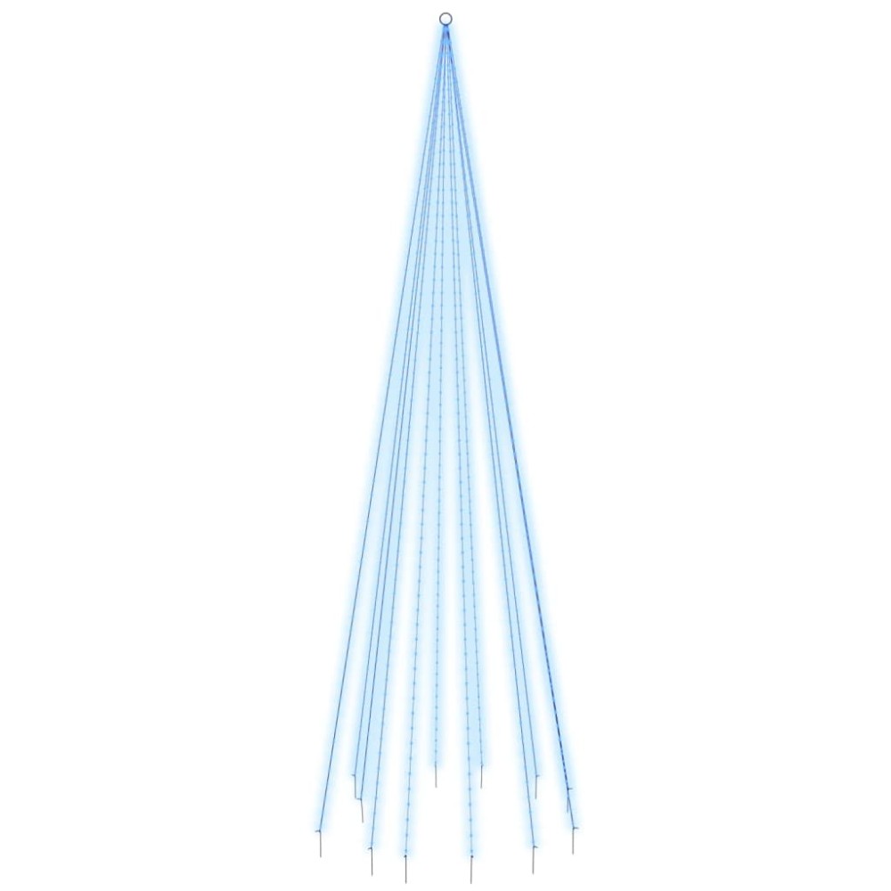 vidaXL Brad de Crăciun pe catarg, 732 LED-uri, albastru, 500 cm