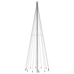 vidaXL Brad de Crăciun cu țăruș, 732 LED-uri, multicolor, 500 cm