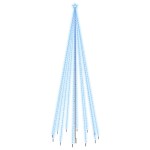 vidaXL Brad de Crăciun cu țăruș, 732 LED-uri, albastru, 500 cm