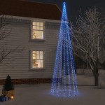 vidaXL Brad de Crăciun cu țăruș, 1134 LED-uri, albastru, 800 cm vidaXL Brad de Crăciun cu țăruș, 1134 LED-uri, albastru, 800 cm