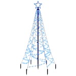 vidaXL Brad de Crăciun cu țăruș, 200 LED-uri, albastru, 180 cm vidaXL Brad de Crăciun cu țăruș, 200 LED-uri, albastru, 180 cm
