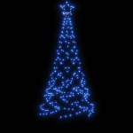 vidaXL Brad de Crăciun cu țăruș, 200 LED-uri, albastru, 180 cm vidaXL Brad de Crăciun cu țăruș, 200 LED-uri, albastru, 180 cm