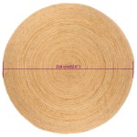 vidaXL Covor din iută împletită, 210 cm, rotund vidaXL Covor din iută împletită, 210 cm, rotund