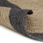 vidaXL Covor manual cu margine gri închis, 210 cm, iută vidaXL Covor manual cu margine gri închis, 210 cm, iută