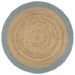 vidaXL Covor manual cu margine măslinie, 180 cm, iută