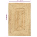 vidaXL Covor lucrat manual, 180x250 cm, iută vidaXL Covor lucrat manual, 180x250 cm, iută