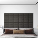 vidaXL Panouri de perete 12 buc. gri închis 30x15 cm textil 0,54 m² vidaXL Panouri de perete 12 buc. gri închis 30x15 cm textil 0,54 m²
