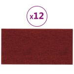 vidaXL Panouri de perete, 12 buc., roșu vin, 30x15 cm, textil, 0,54 m² vidaXL Panouri de perete, 12 buc., roșu vin, 30x15 cm, textil, 0,54 m²