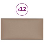 vidaXL Panouri de perete 12 buc. cappuccino 30x15 cm piele eco 0,54 m² vidaXL Panouri de perete 12 buc. cappuccino 30x15 cm piele eco 0,54 m²