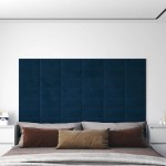vidaXL Panouri de perete 12 buc. albastru 30x15 cm catifea 0,54 m² vidaXL Panouri de perete 12 buc. albastru 30x15 cm catifea 0,54 m²