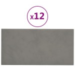 vidaXL Panouri de perete 12 buc. gri deschis 30x15 cm catifea 0,54 m² vidaXL Panouri de perete 12 buc. gri deschis 30x15 cm catifea 0,54 m²