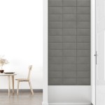 vidaXL Panouri de perete 12 buc. gri deschis 30x15 cm catifea 0,54 m² vidaXL Panouri de perete 12 buc. gri deschis 30x15 cm catifea 0,54 m²