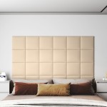 vidaXL Panouri de perete 12 buc. crem 30x30 cm material textil 1,08 m² vidaXL Panouri de perete 12 buc. crem 30x30 cm material textil 1,08 m²
