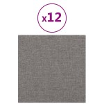 vidaXL Panouri de perete 12 buc. gri deschis 30x30 cm textil 1,08 m² vidaXL Panouri de perete 12 buc. gri deschis 30x30 cm textil 1,08 m²