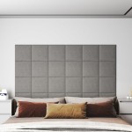 vidaXL Panouri de perete 12 buc. gri deschis 30x30 cm textil 1,08 m² vidaXL Panouri de perete 12 buc. gri deschis 30x30 cm textil 1,08 m²