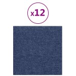vidaXL Panouri de perete 12 buc. albastru 30x30 cm textil 1,08 m² vidaXL Panouri de perete 12 buc. albastru 30x30 cm textil 1,08 m²