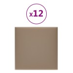vidaXL Panouri de perete 12 buc. cappuccino 30x30 cm piele eco 1,08 m² vidaXL Panouri de perete 12 buc. cappuccino 30x30 cm piele eco 1,08 m²