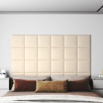 vidaXL Panouri de perete 12 buc. crem 30x30 cm catifea 1,08 m² vidaXL Panouri de perete 12 buc. crem 30x30 cm catifea 1,08 m²