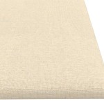 vidaXL Panouri de perete, 12 buc., crem, 60x15 cm, textil, 1,08 m² vidaXL Panouri de perete, 12 buc., crem, 60x15 cm, textil, 1,08 m²
