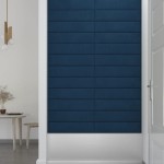 vidaXL Panouri de perete 12 buc. albastru 60x15 cm catifea 1,08 m² vidaXL Panouri de perete 12 buc. albastru 60x15 cm catifea 1,08 m²