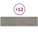 vidaXL Panouri de perete 12 buc. gri deschis 60x15 cm catifea 1,08 m²