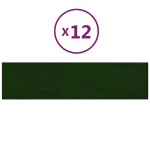 vidaXL Panouri de perete 12 buc. verde închis 60x15 cm catifea 1,08 m² vidaXL Panouri de perete 12 buc. verde închis 60x15 cm catifea 1,08 m²